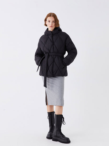 Hooded Quilted Women's Puffer Coat