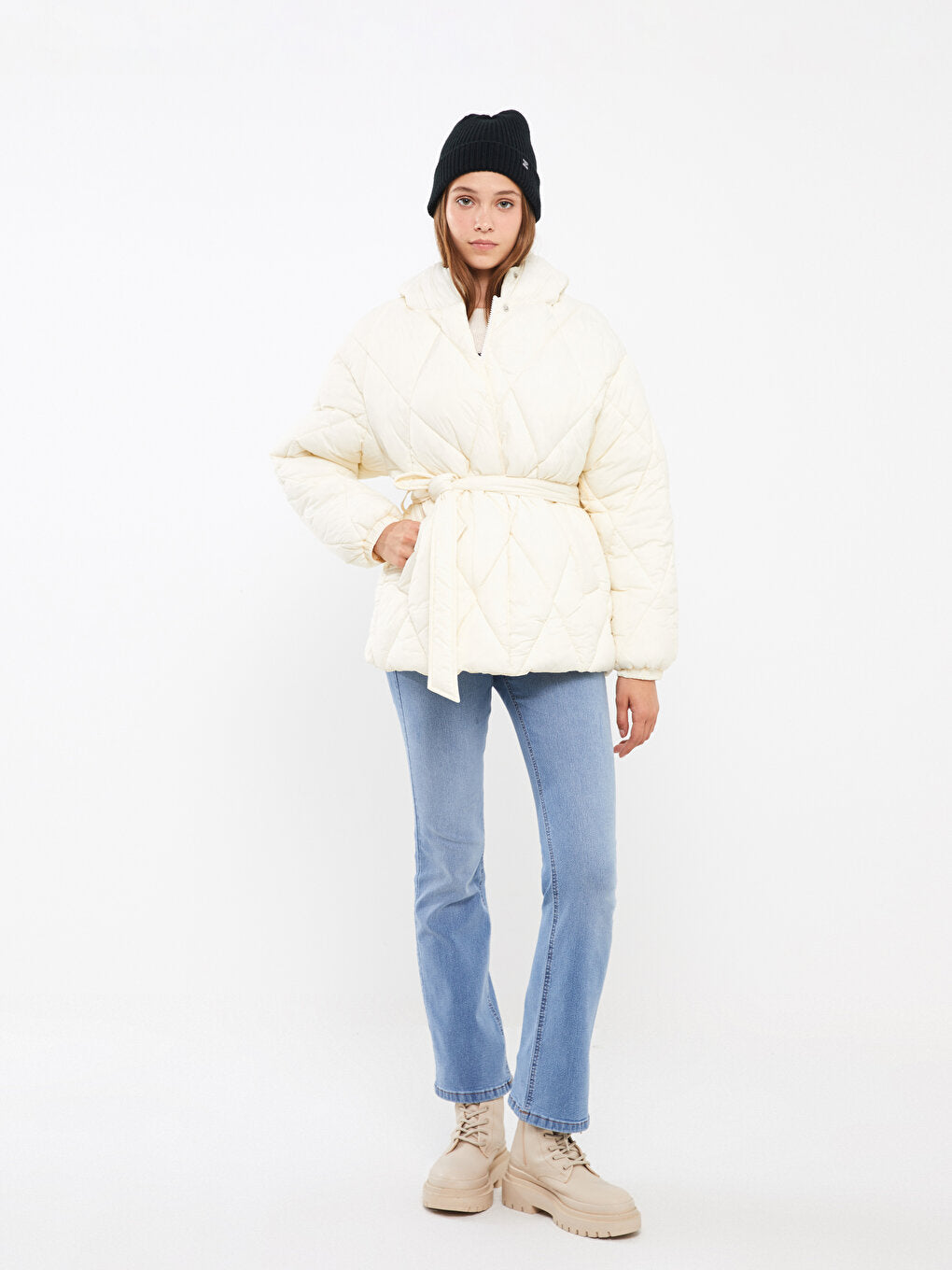 Hooded Quilted Women's Puffer Coat