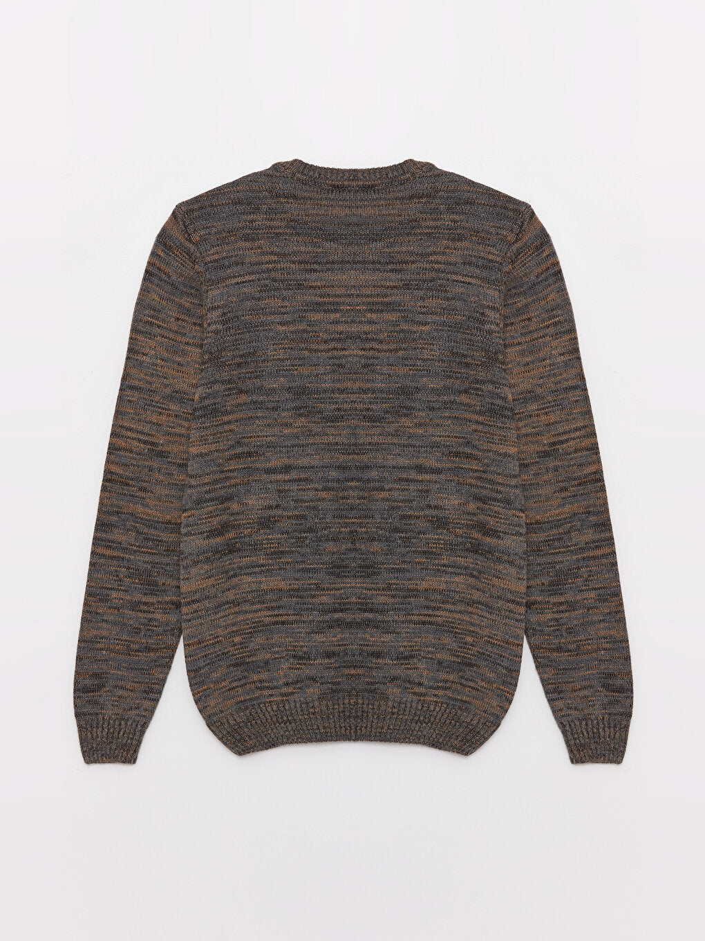 Crew Neck Long Sleeve Patterned Men's Knitwear Sweater