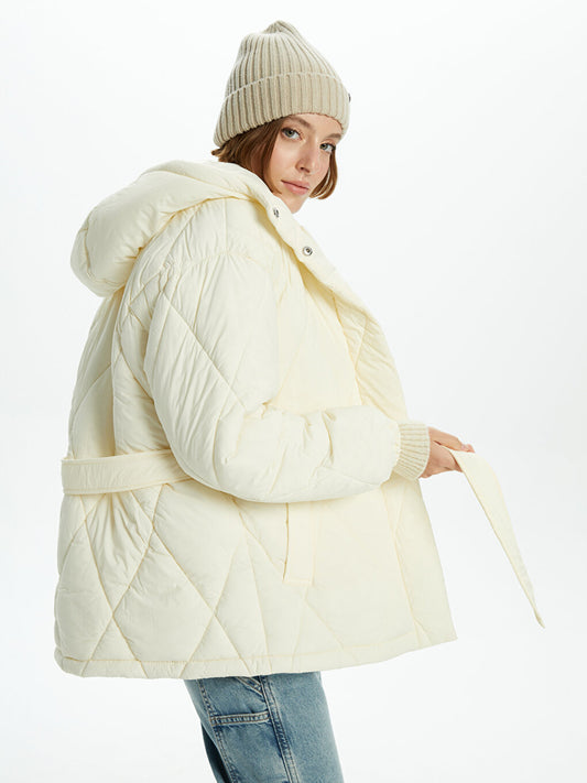 Hooded Quilted Women's Puffer Coat