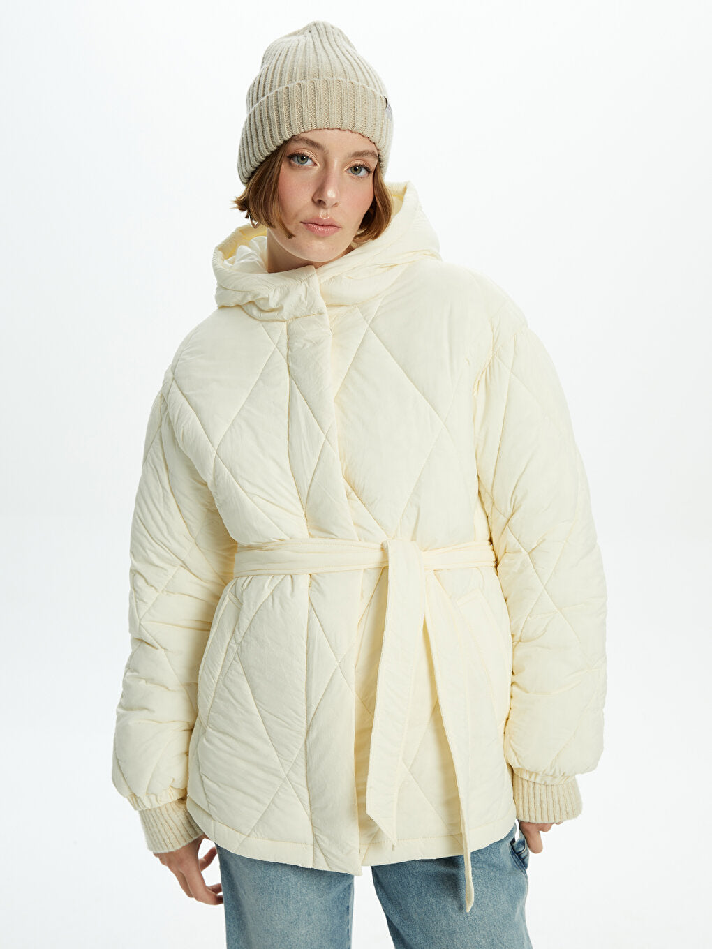 Hooded Quilted Women's Puffer Coat