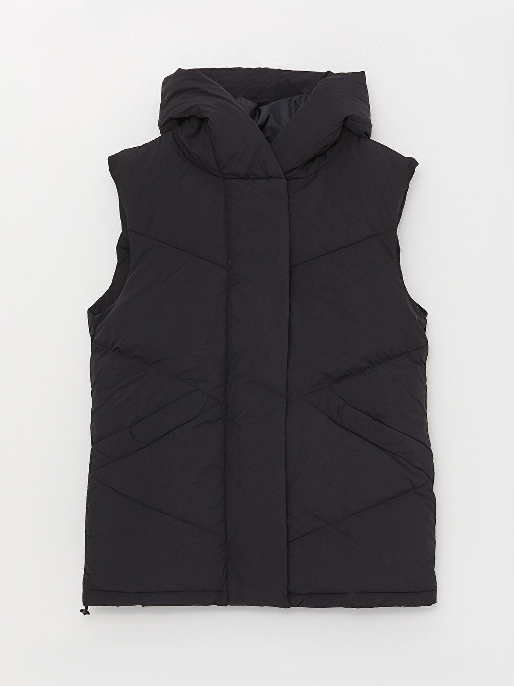 Women's Hooded Plain Puffer Vest