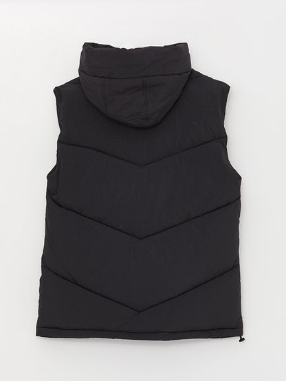 Women's Hooded Plain Puffer Vest