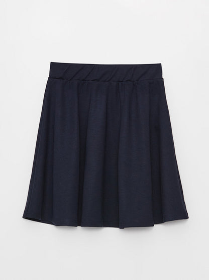 Basic Girl's Skirt with Elastic Waist