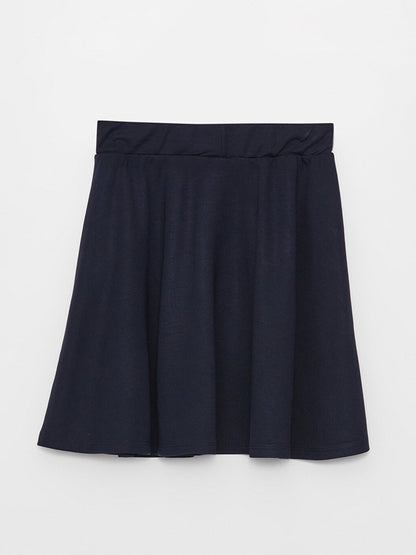 Basic Girl's Skirt with Elastic Waist