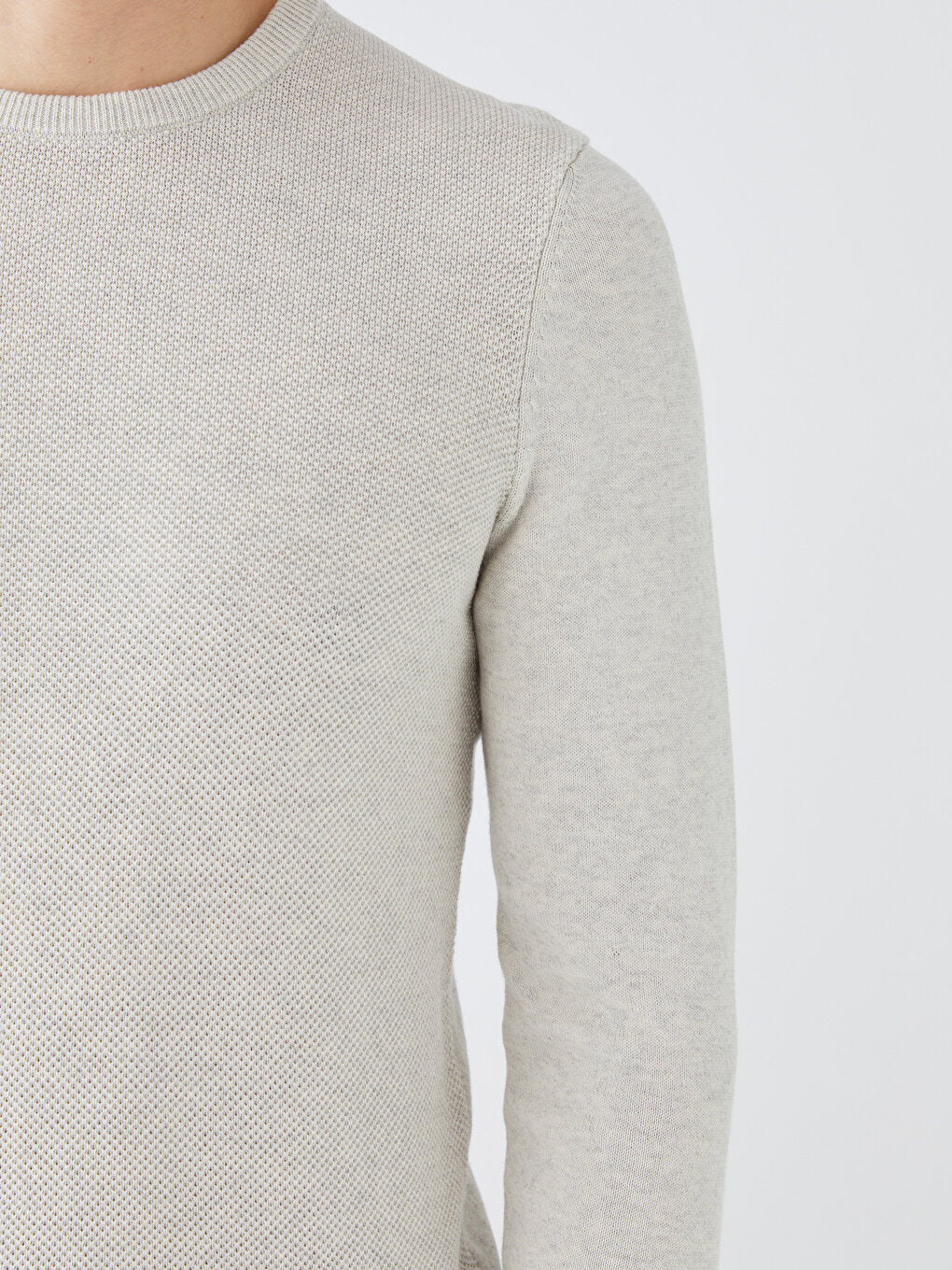 Crew Neck Long Sleeve Men's Knitwear Sweater