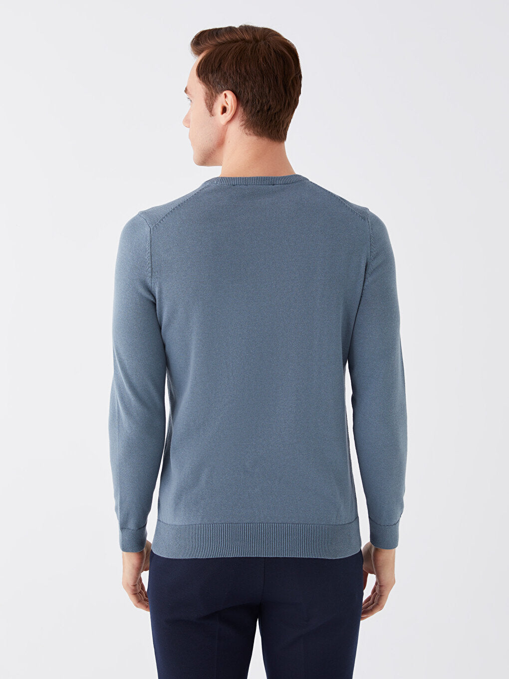 Crew Neck Long Sleeve Men's Knitwear Sweater