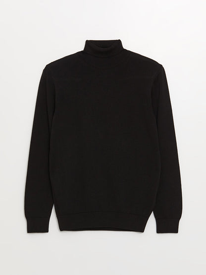 Turtleneck Long Sleeve Men's Knitwear Sweater