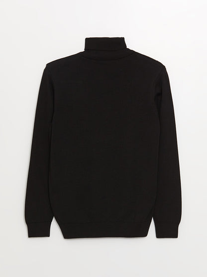 Turtleneck Long Sleeve Men's Knitwear Sweater