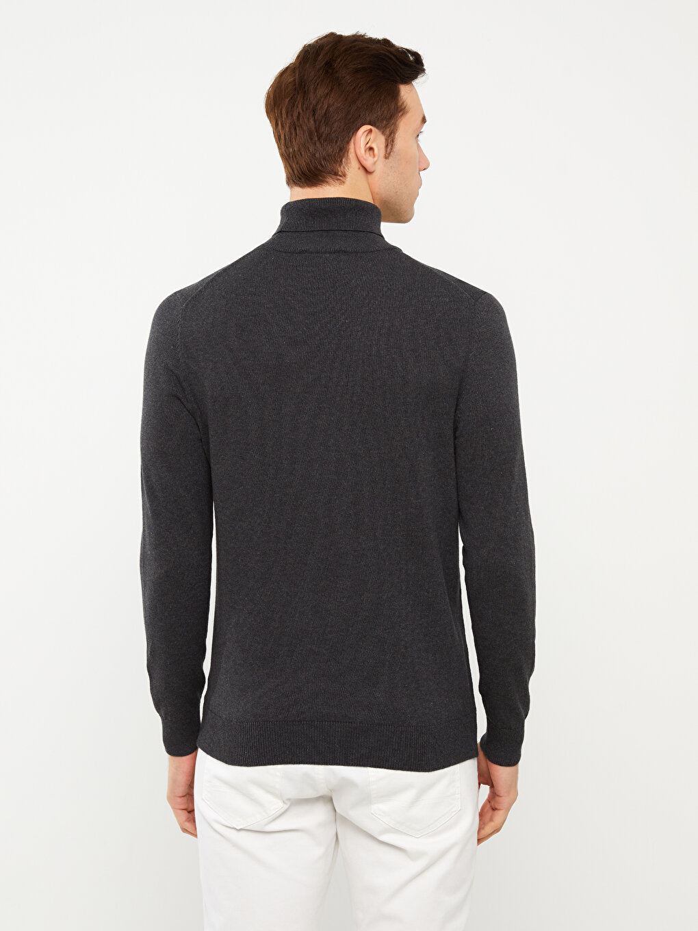 Turtleneck Long Sleeve Men's Knitwear Sweater