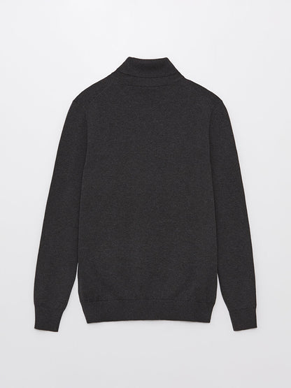 Turtleneck Long Sleeve Men's Knitwear Sweater