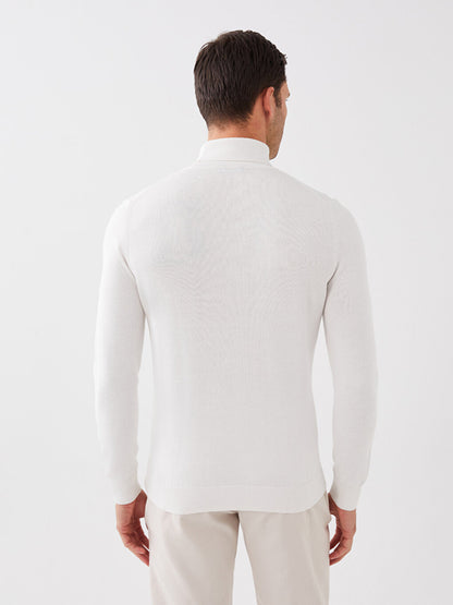 Turtleneck Long Sleeve Men's Knitwear Sweater