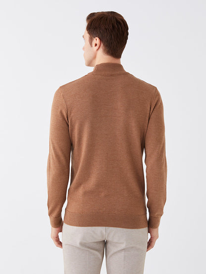 Half Turtleneck Long Sleeve Men's Knitwear Sweater