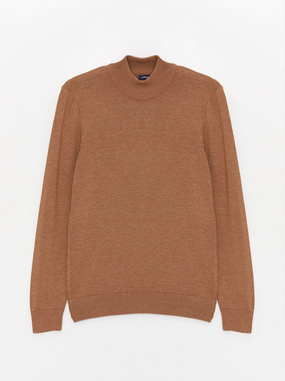 Half Turtleneck Long Sleeve Men's Knitwear Sweater