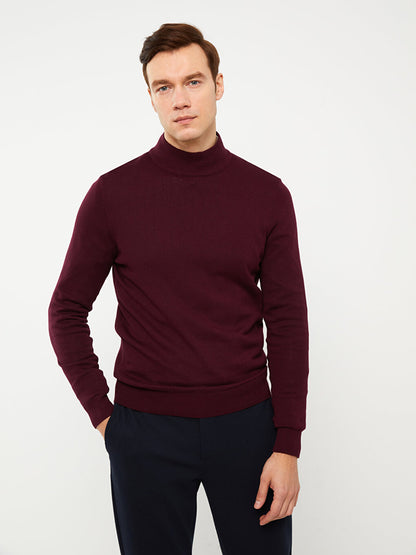 Half Turtleneck Long Sleeve Men's Knitwear Sweater