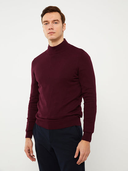 Half Turtleneck Long Sleeve Men's Knitwear Sweater