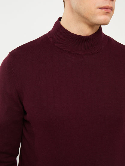 Half Turtleneck Long Sleeve Men's Knitwear Sweater