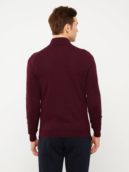 Half Turtleneck Long Sleeve Men's Knitwear Sweater