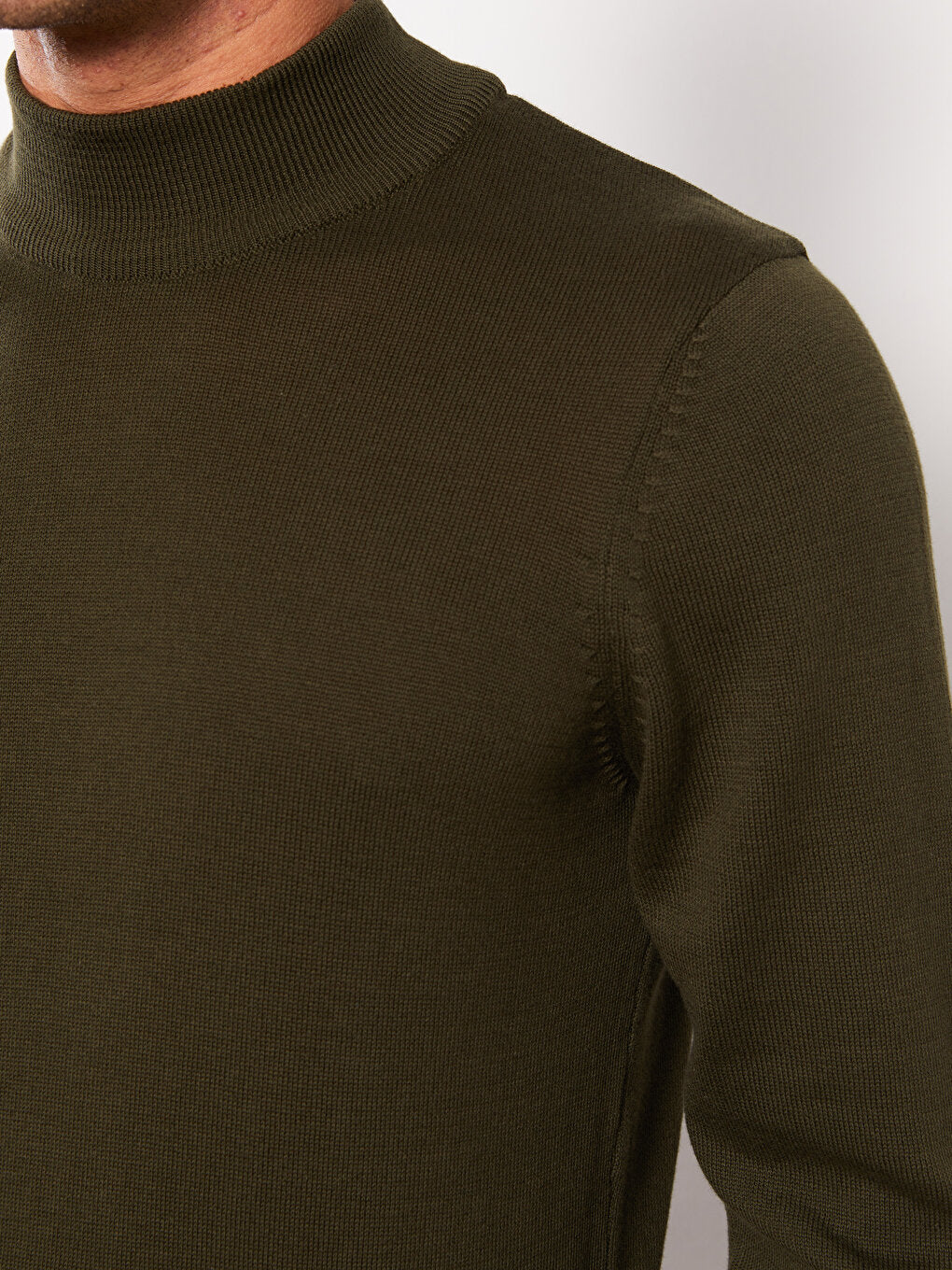 Half Turtleneck Long Sleeve Men's Knitwear Sweater