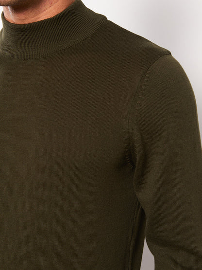 Half Turtleneck Long Sleeve Men's Knitwear Sweater