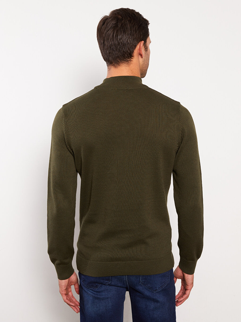 Half Turtleneck Long Sleeve Men's Knitwear Sweater