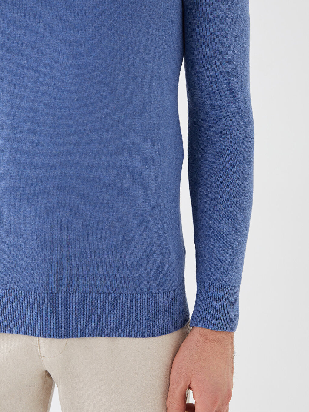 Crew Neck Long Sleeve Men's Knitwear Sweater