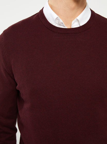 Crew Neck Long Sleeve Men's Knitwear Sweater