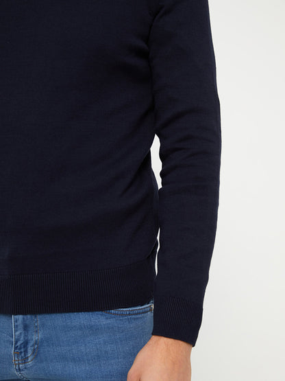 V-Neck Long Sleeve Men's Knitwear Sweater