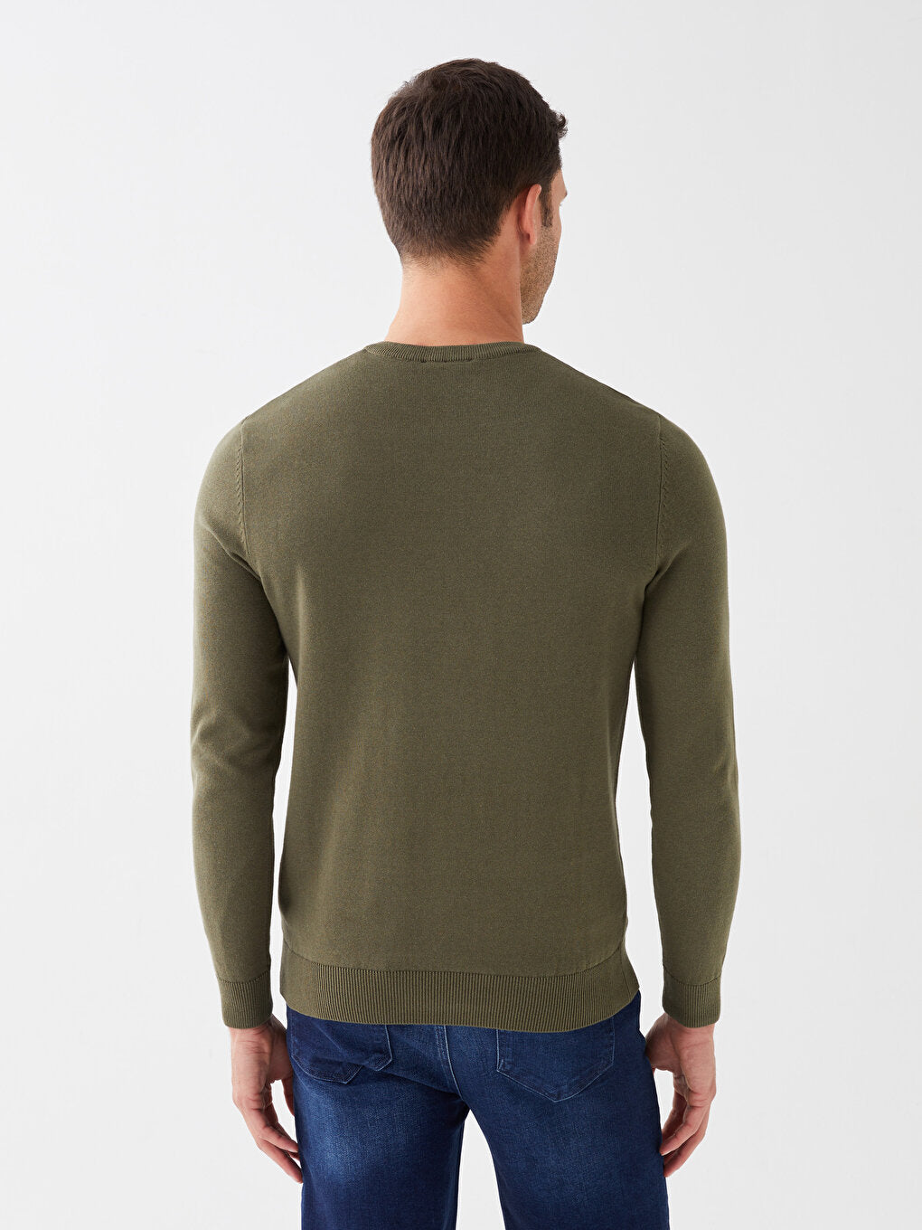 V-Neck Long Sleeve Men's Knitwear Sweater