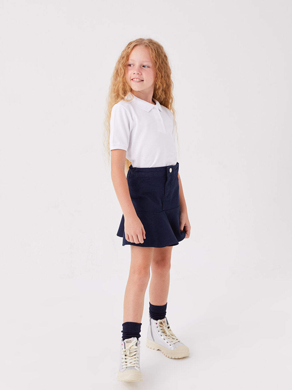 Basic Gabardine Girl's Skirt