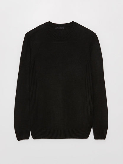 Crew Neck Long Sleeve Men's Knitwear Sweater