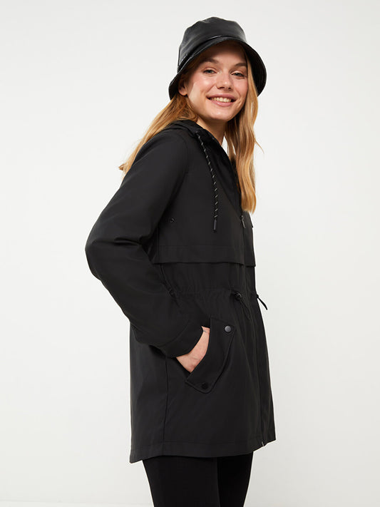 Women's Hooded Plain Raincoat