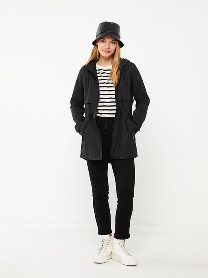 Women's Hooded Plain Raincoat