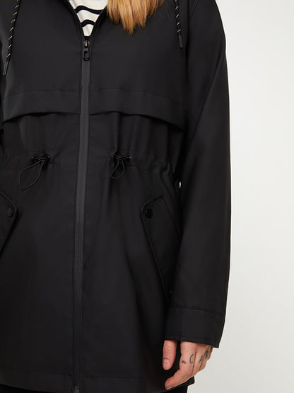 Women's Hooded Plain Raincoat