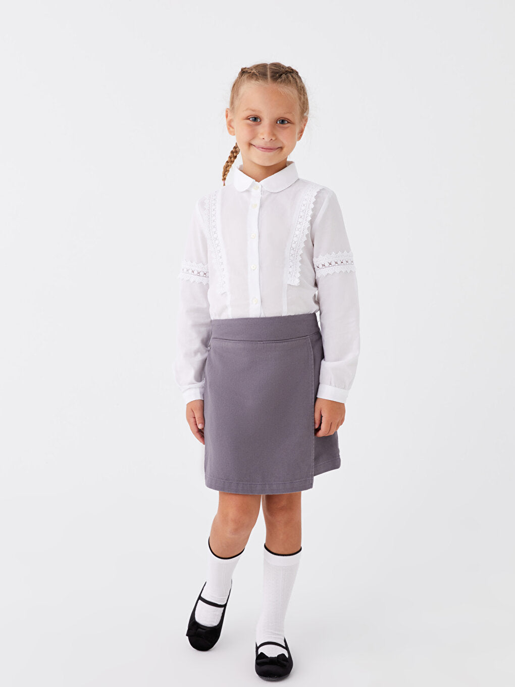 Girl's Short Skirt with Elastic Waist