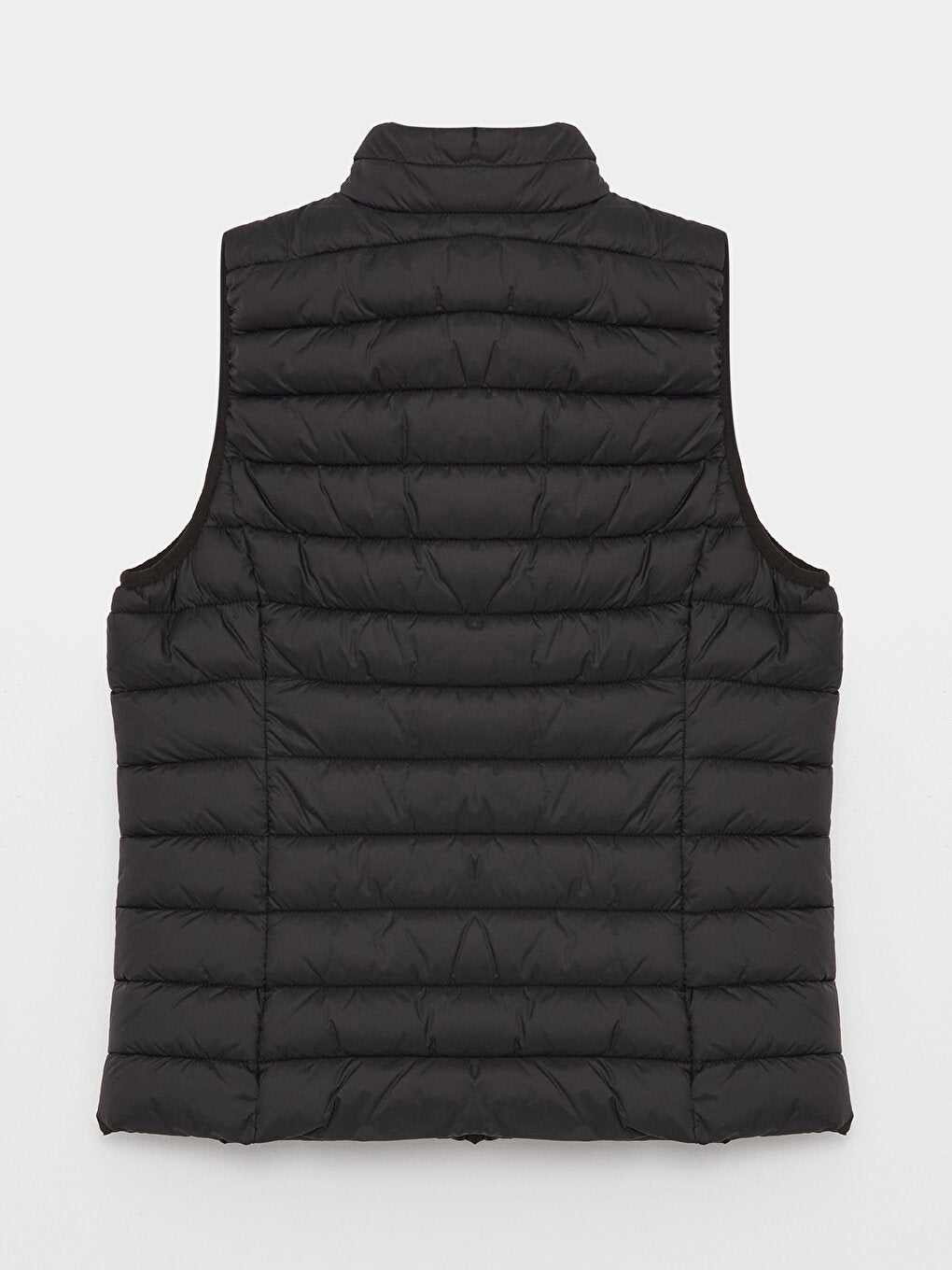 Women's High Collar Plain Puffer Vest