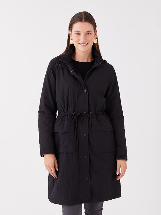 Women's Hooded Plain Raincoat