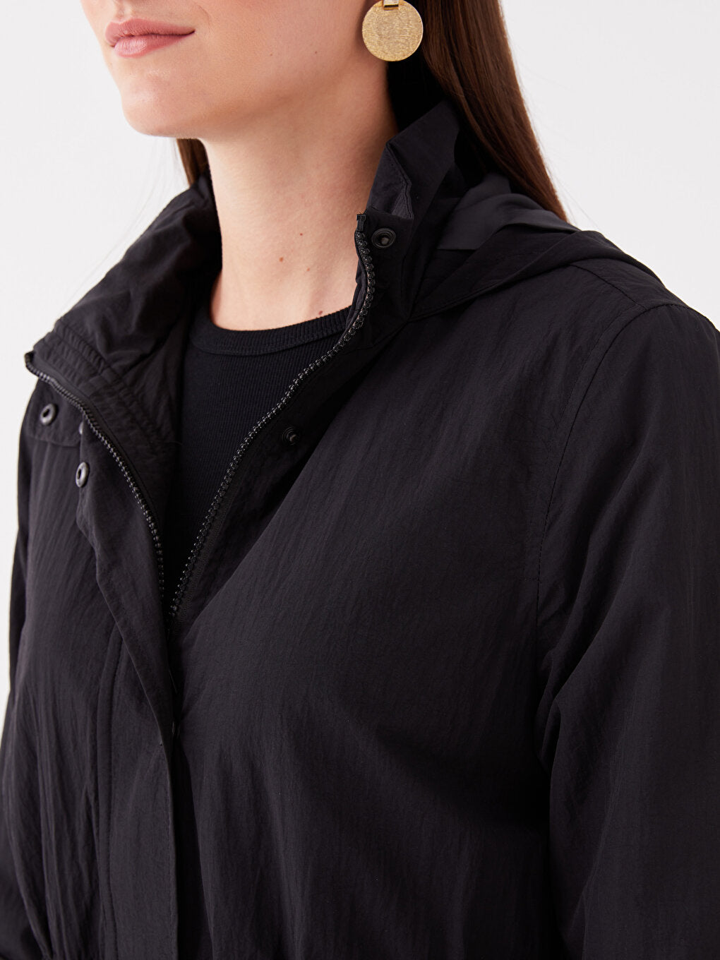 Women's Hooded Plain Raincoat