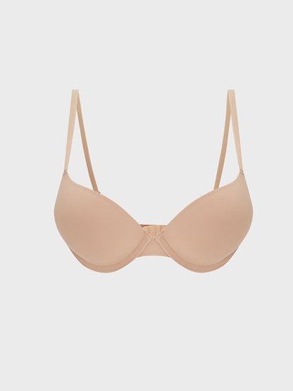 Underwire Padded Plain T-Shirt Bra