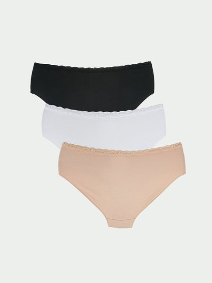 Plain Hipster Panties 3 Pack