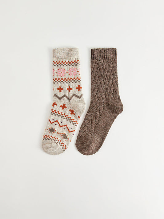 Patterned Women's Socks Pack of 2