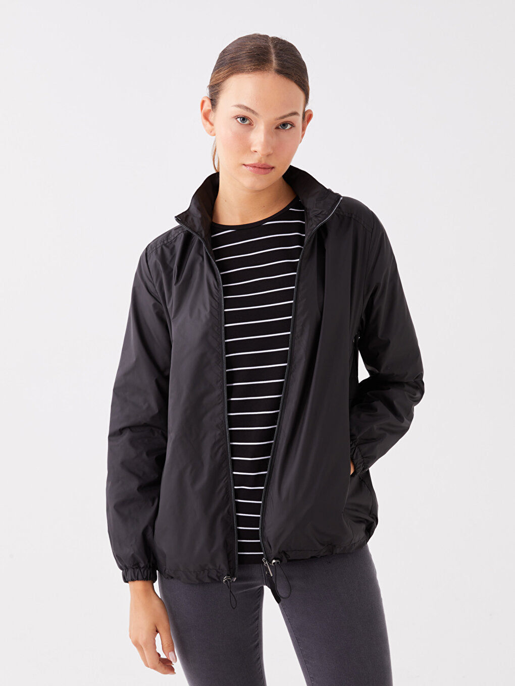 Women's Hooded Plain Raincoat