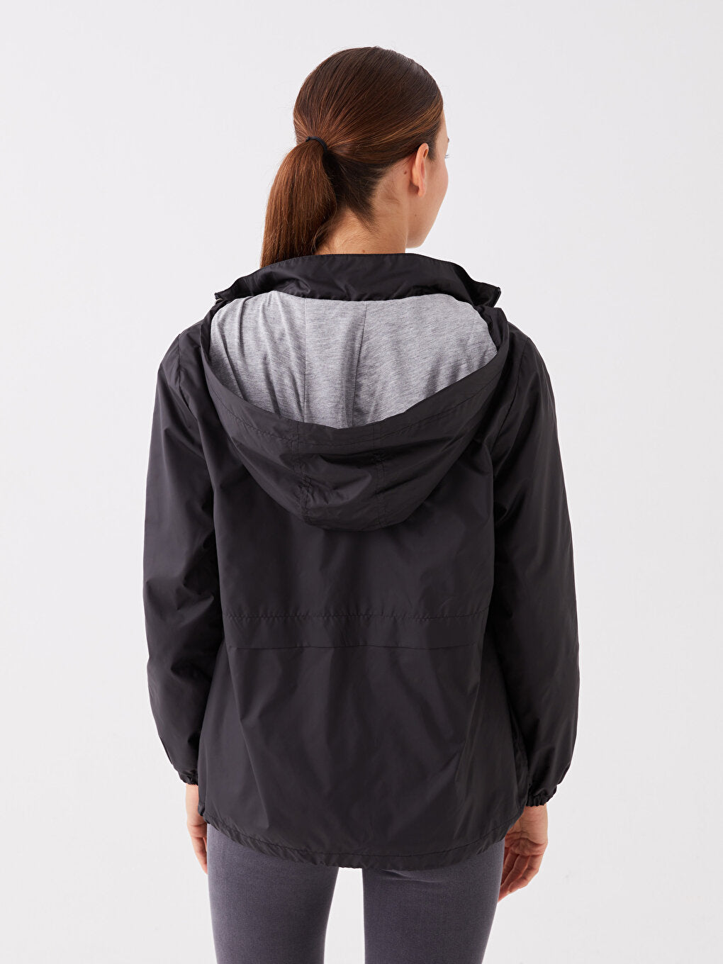 Women's Hooded Plain Raincoat