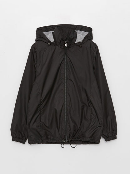 Women's Hooded Plain Raincoat