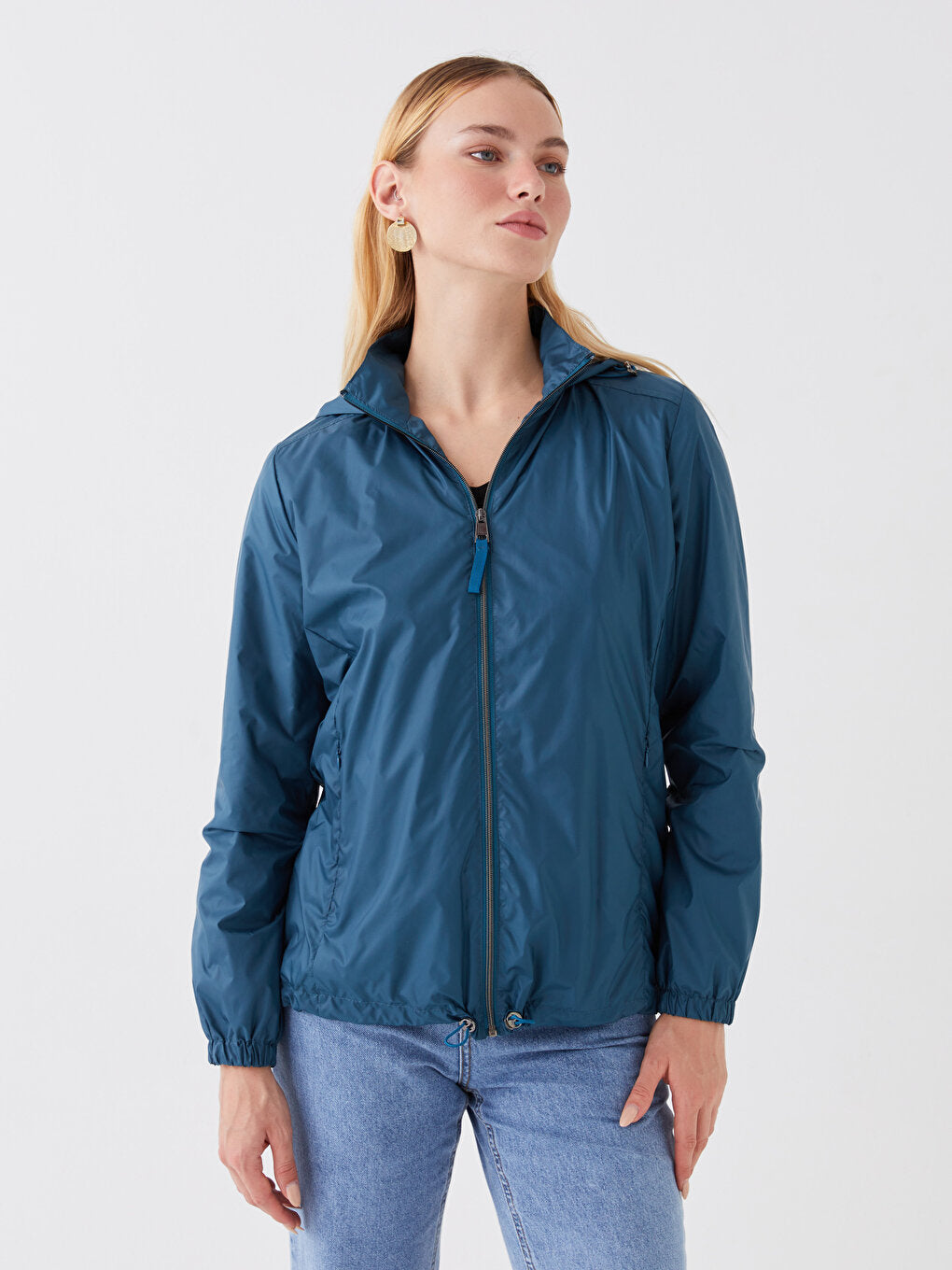 Women's Hooded Plain Raincoat