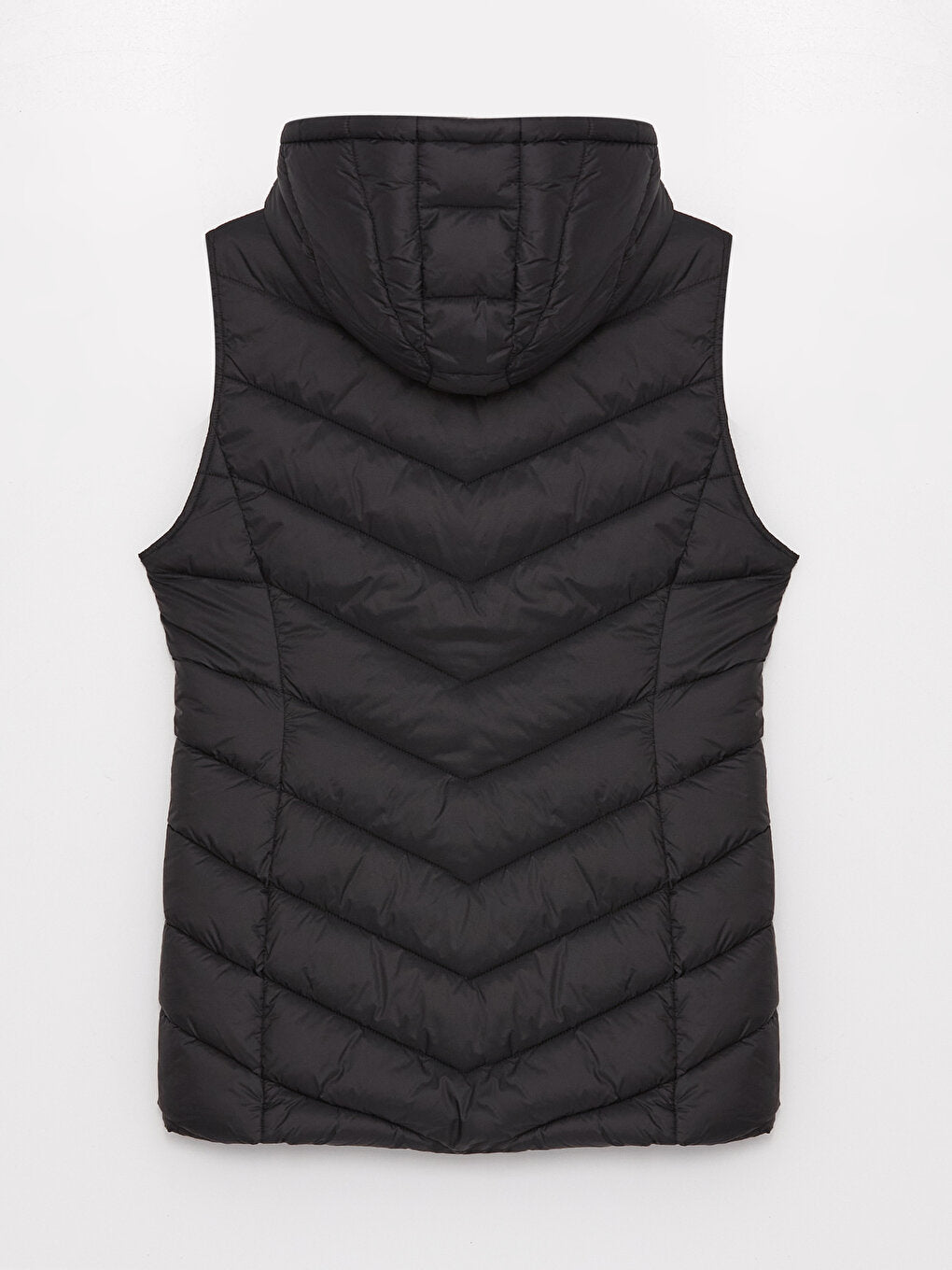 Women's Hooded Plain Puffer Vest