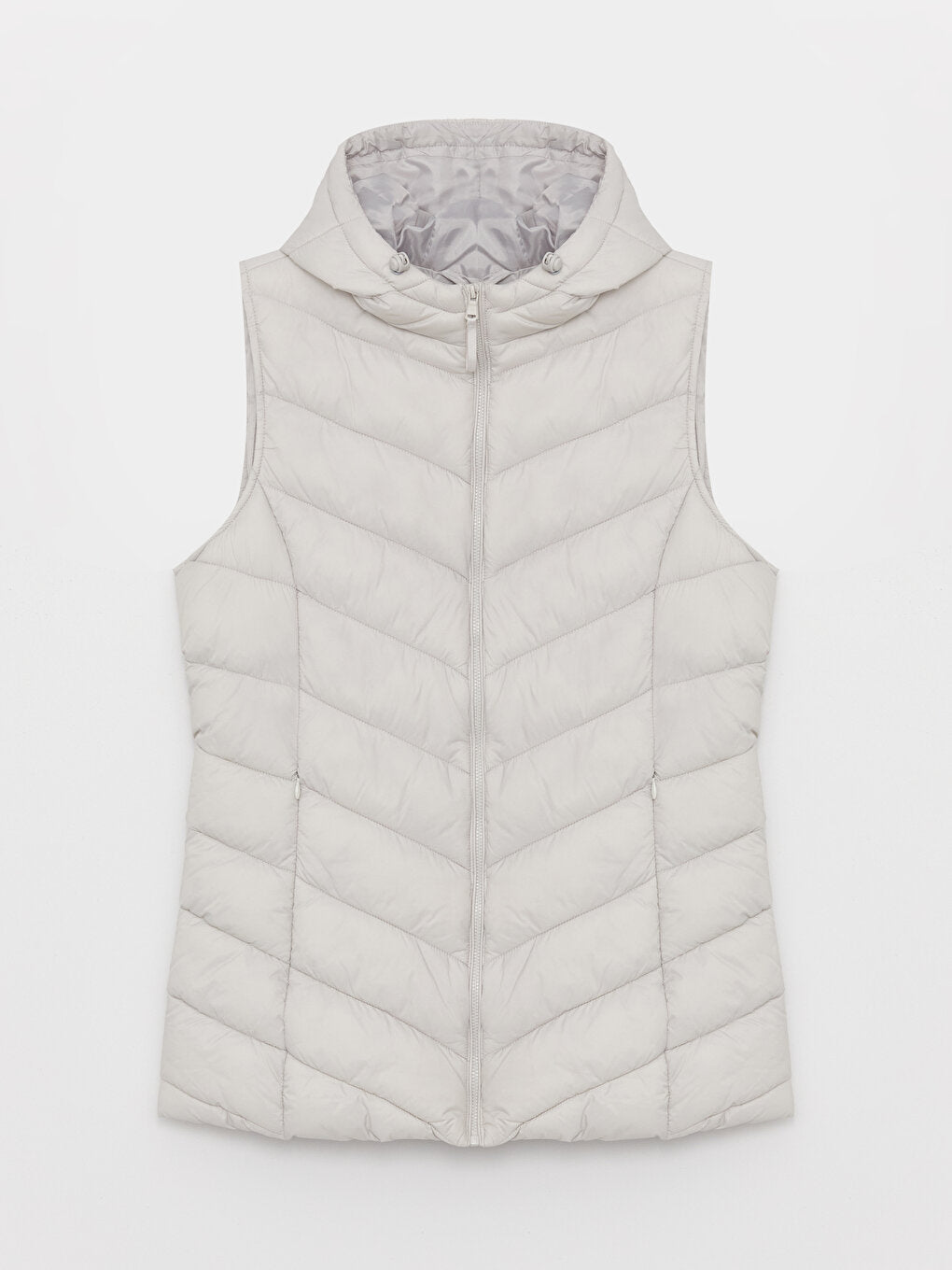 Women's Hooded Plain Puffer Vest