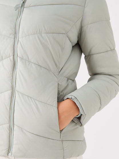 Women's Hooded Plain Puffer Coat