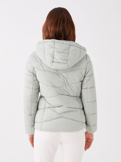 Women's Hooded Plain Puffer Coat