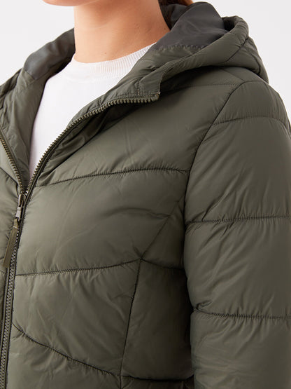 Women's Hooded Plain Puffer Coat